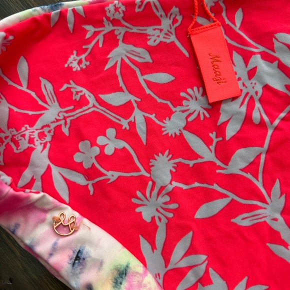 Maaji Rainbows Flirt Thin Side bikini bottoms -tie dye- size large reversible - Picture 5 of 10